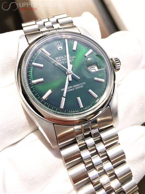 rolex black metal with green numbers|Rolex green dial.